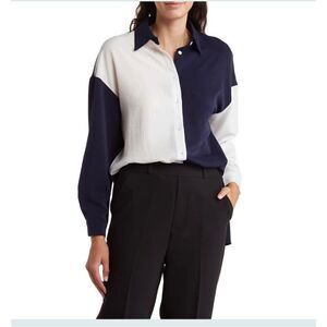 NWT PATRIZIA LUCA Colorblock Blouse Size L/XL